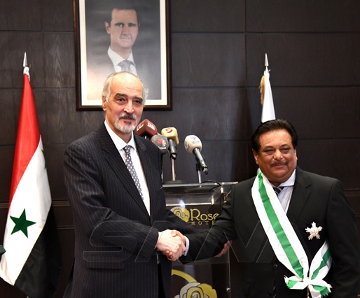 دام برس : دام برس | الرئيس الأسد يمنح السفير الباكستاني بدمشق وسام الاستحقاق السوري من الدرجة الممتازة