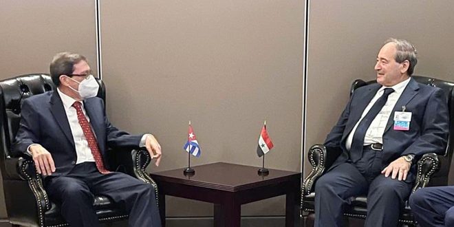 دام برس : المقداد يبحث في نيويورك مع وزيري خارجية كوبا وكازاخستان تعزيز العلاقات الثنائية