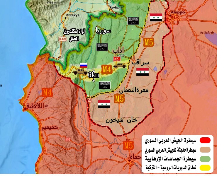دام برس : خريطة السيطرة الأخيرة قبل وقف العمليات القتالية وبدء اتفاق وقف إطلاق النار