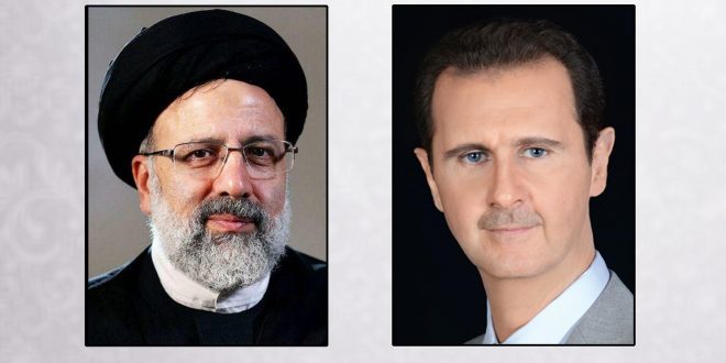 دام برس : الرئيس الأسد يهنئ الرئيس الإيراني المنتخب إبراهيم رئيسي