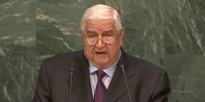 دام برس : المعلم أمام الجمعية العامة للأمم المتحدة: سورية مستمرة بمحاربتها للإرهاب قولاً وفعلاً