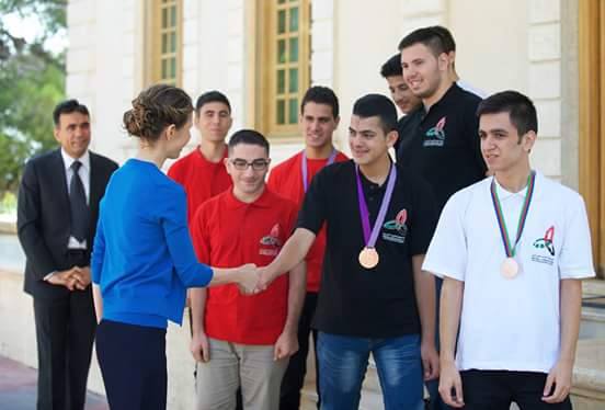 دام برس : دام برس | السيدة أسماء الأسد تستقبل الفائزين بالأولمبياد