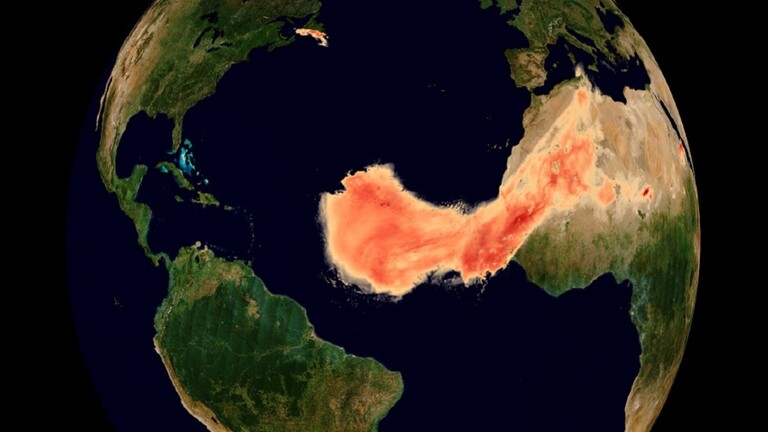 دام برس : رصد أضخم عاصفة رملية عند اجتاياحها المحيط الأطلسي