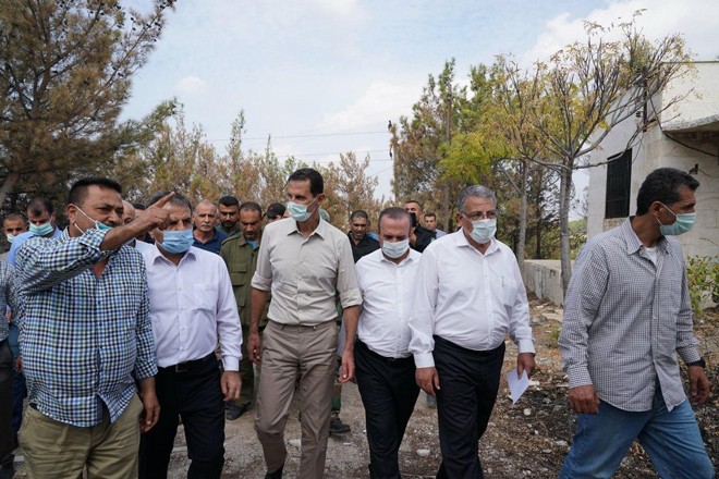 دام برس : منحة مالية لمحافظة اللاذقية بعد تفقد الرئيس الأسد المناطق المتضررة من الحرائق فيها