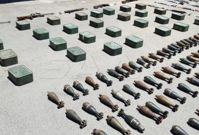 دام برس : دام برس | العثور على مستودع أسلحة وذخائر من مخلفات التنظيمات الإرهابية بريف حمص