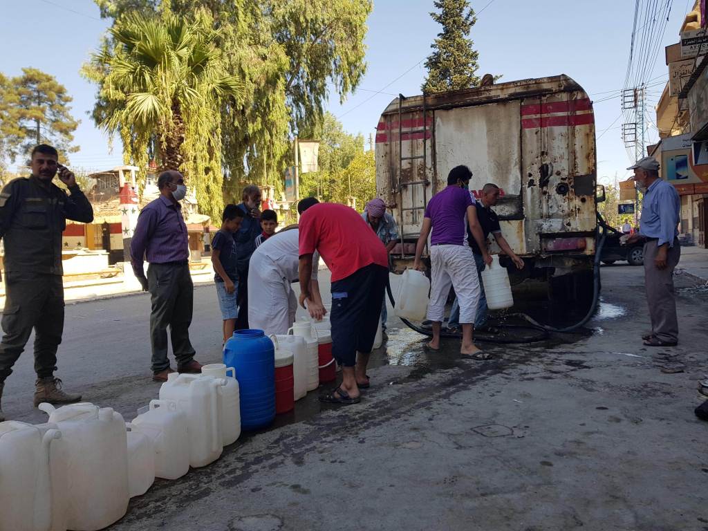 دام برس : دام برس | الاحتلال التركي ومرتزقته يواصلون جريمة قطع مياه الشرب عن أهالي الحسكة