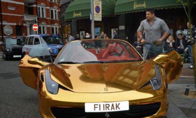 دام برس : دام برس | سيارة البطل العربي الذهبية تثير استغراب البريطانيين