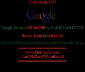 دام برس : دام برس | اختراق قراصنة الإنترنت موقع جوجل في ماليزيا