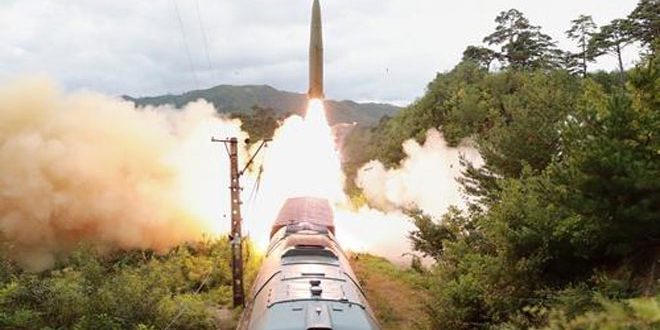 دام برس : دام برس | بيونغ يانغ تختبر بنجاح نظاماً صاروخياً محمولاً على السكك الحديدية