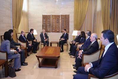 دام برس : دام برس | الرئيس الأسد يؤكد للأخضر الإبراهيمي استمرار التزام سورية الكامل بالتعاون مع أي جهود صادقة لحل الأزمة في سورية طالما التزمت الحياد والاستقلالية